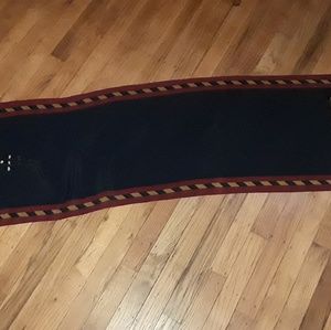 Navy blue silk scarf